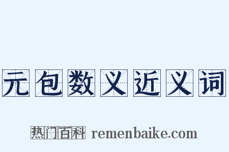 元包数义近义词是什么意思的图片